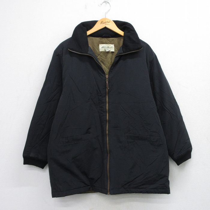 【50%OFF】古着 エディーバウアー 長袖 ジャケット レディース 00年代 00s 大きいサイズ 黒 ブラック 内側キルティング 25oct17 中古 アウター ジャンパー ブルゾン