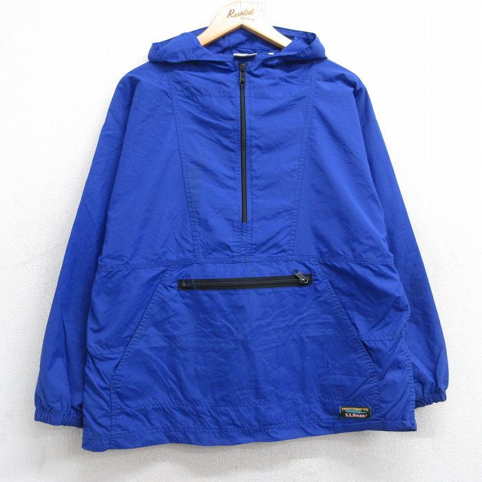 古着 エルエルビーン LLBEAN 長袖 ハーフジップ ナイロン ジャケット アノラック パーカー レディース 90年代 90s 青 ブルー 25nov01 中古 アウター ウインドブレーカー