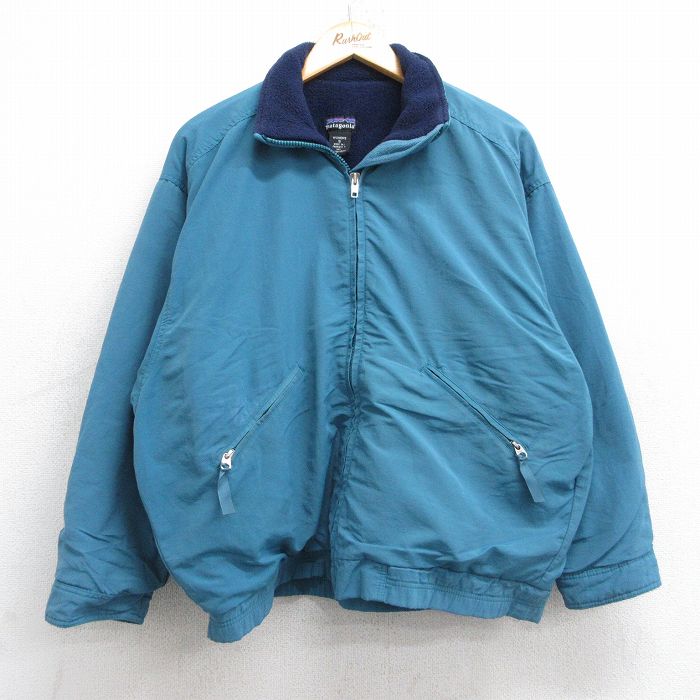 古着 パタゴニア patagonia 長袖 ナイロン ジャケット レディース 90年代 90s 大きいサイズ USA製 緑系 グリーン 内側フリース 【spe】 25nov01 中古 アウター ウインドブレーカー