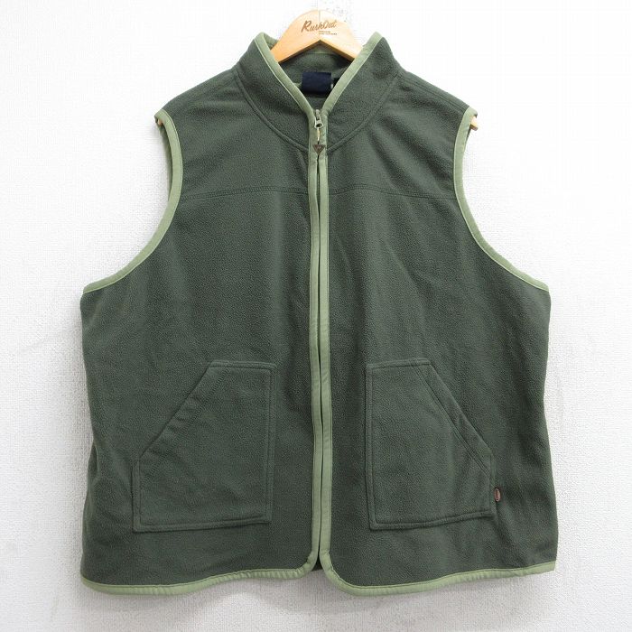 古着 ルート66 フリース ベスト レディース 00年代 00s 大きいサイズ 濃緑 グリーン 25nov01 中古 アウター