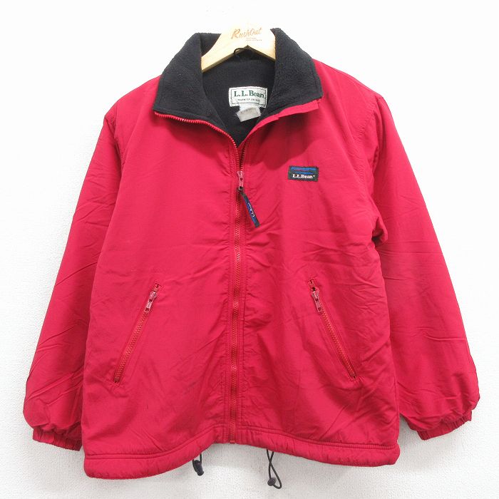 古着 エルエルビーン 長袖 ジャケット レディース 90年代 90s 赤 内側フリース 25dec08