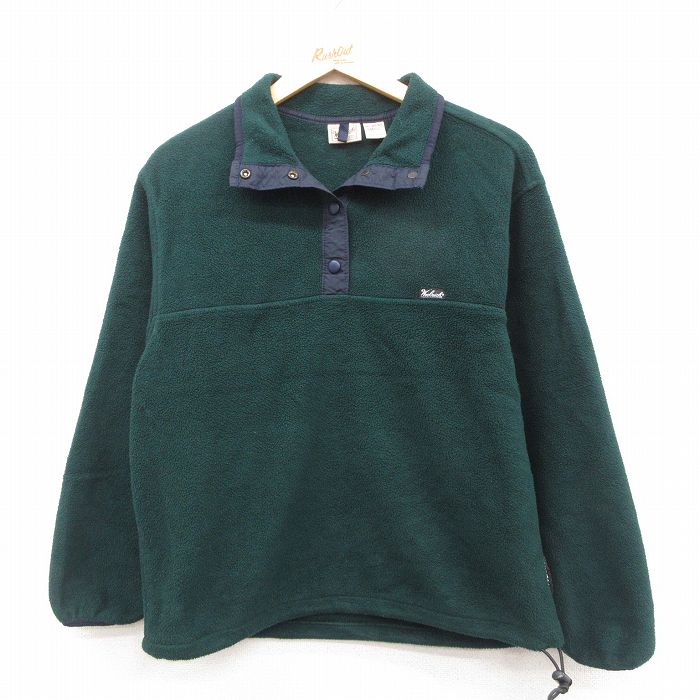 古着 ウールリッチ 長袖 フリース ジャケット スナップT レディース 90年代 90s 緑 25dec17