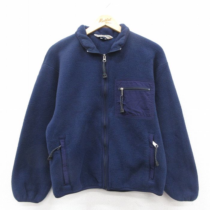 古着 EMS 長袖 フリース ジャケット レディース 90年代 90s USA製 紺 26jan07