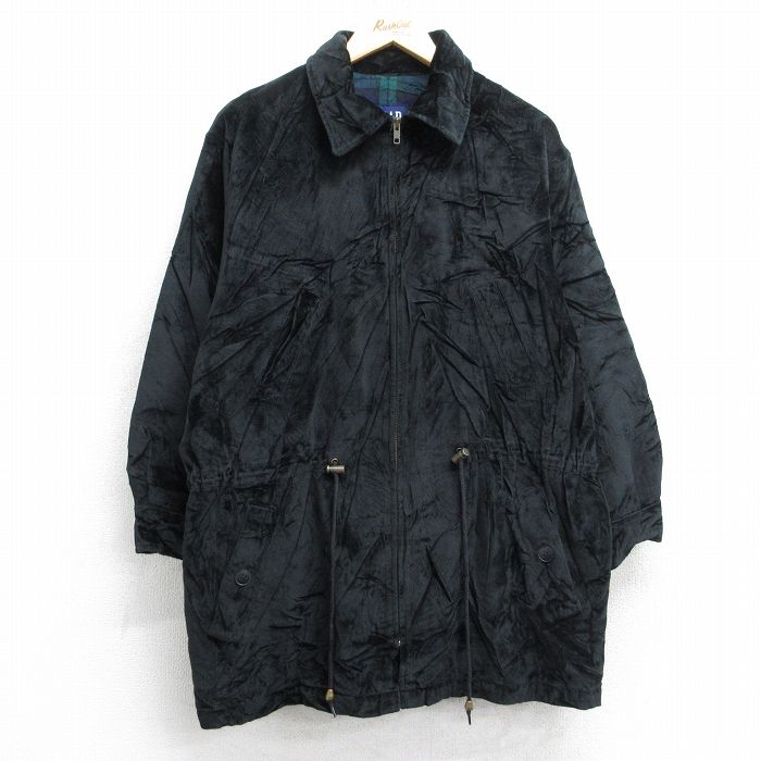 古着 ギャップ GAP 長袖 ジャケット レディース 90年代 90s 大きいサイズ コットン 黒 内側キルティング【spe】 26jan16