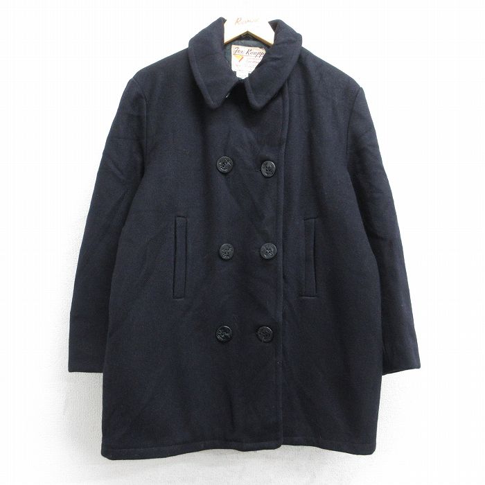 【20%OFF】古着 長袖 ウール ジャケット レディース 80年代 80s USA製 黒 内側キルティング 26jan16