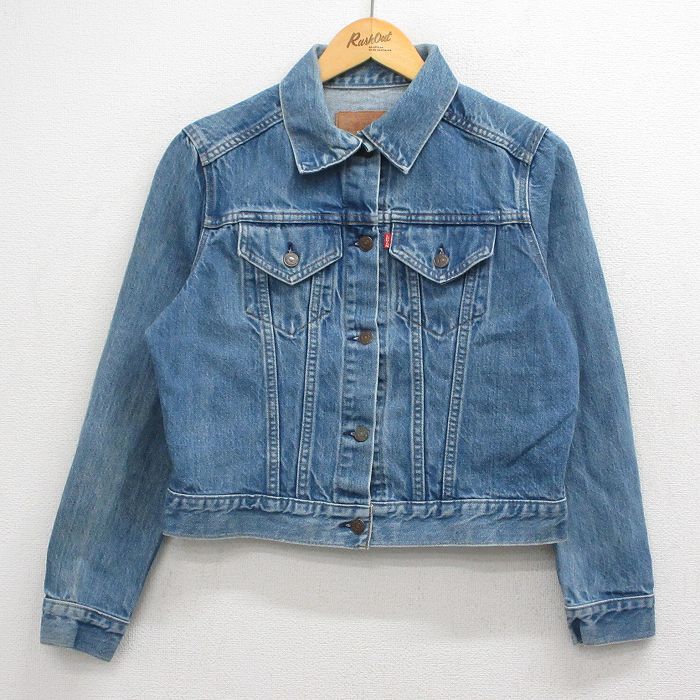 古着 リーバイス Levis 長袖 ジージャン レディース 90年代 90s コットン USA製 紺 デニム 26apr28