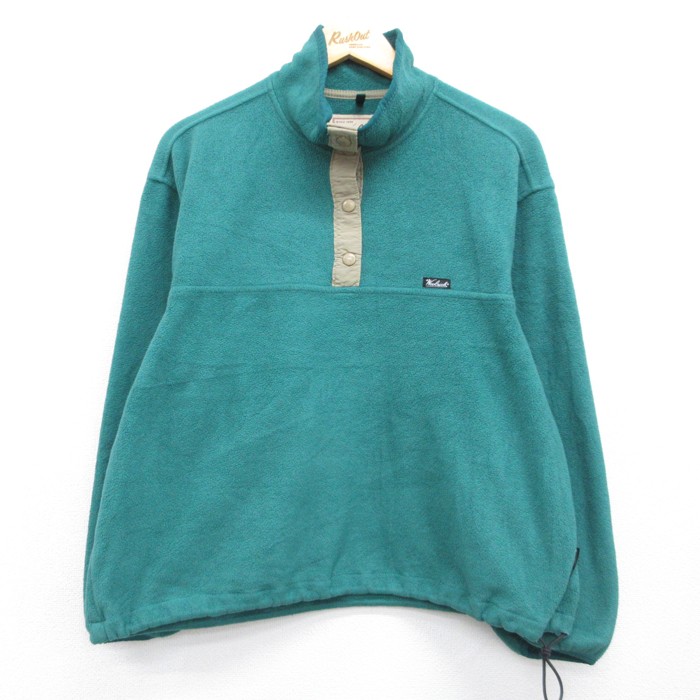 古着 ウールリッチ Woolrich 長袖 レディース メンズ 90年代 90s Polartec スナップボタン ポリエステル USA製 グリーン 26aug21