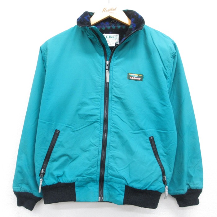 古着 L.L.Bean エルエルビーン 長袖 ナイロン レディース メンズ 90年代 90s ウォームアップ USA製 グリーン 26aug21