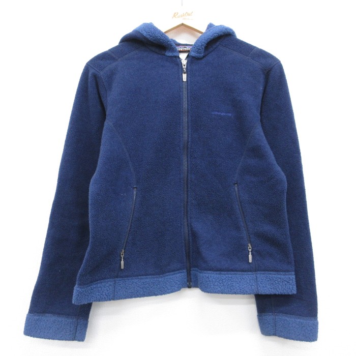 古着 パタゴニア patagonia 長袖 フルジップ パーカー レディース 00年代 00s メンズ フリース ポリエステル ネイビー 26aug21