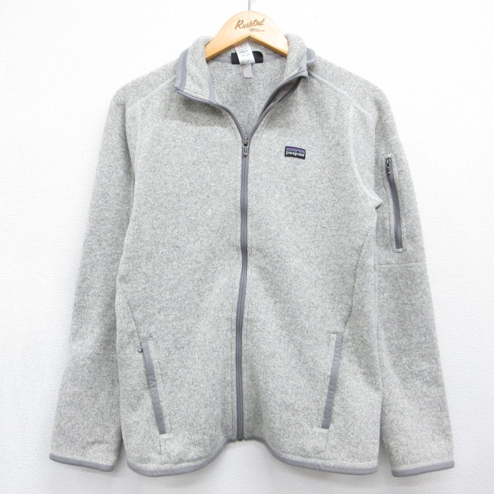 古着 パタゴニア patagonia 長袖 フルジップ レディース ベターセーター ジャケット メンズ ポリエステル グレー 霜降り 26aug21