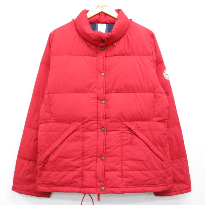 古着 ラルフローレン Ralph Lauren 長袖 ブランド ナイロン レディース ダウン ジャケット ポロジーンズ レッド 26aug25