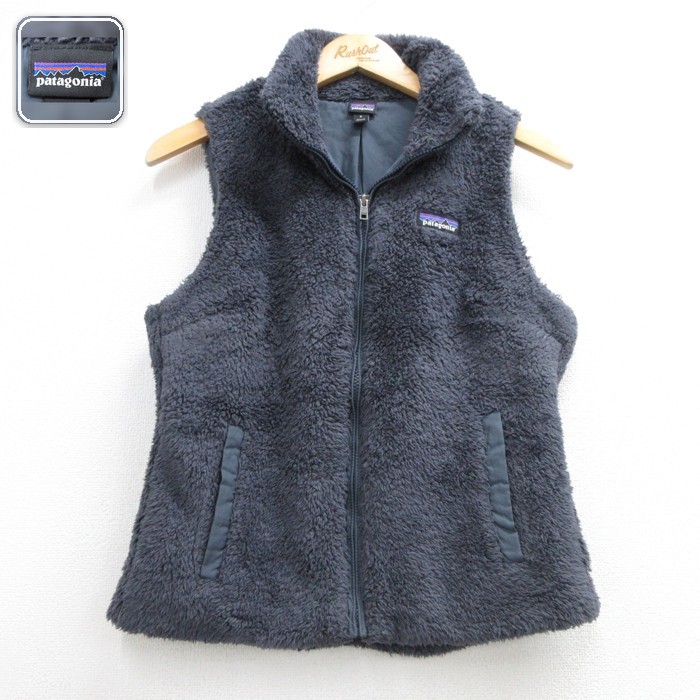 古着 パタゴニア patagonia レディース ベスト YKKジップ フリース グレー 霜降り 26sep15