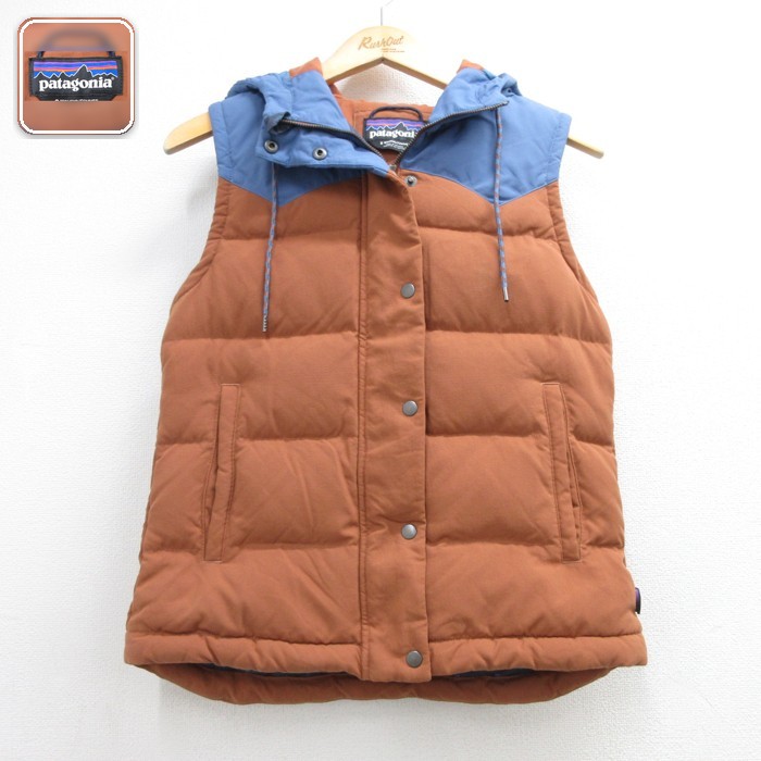 古着 パタゴニア patagonia パーカー レディース ダウン ベスト ブラウン 26sep15