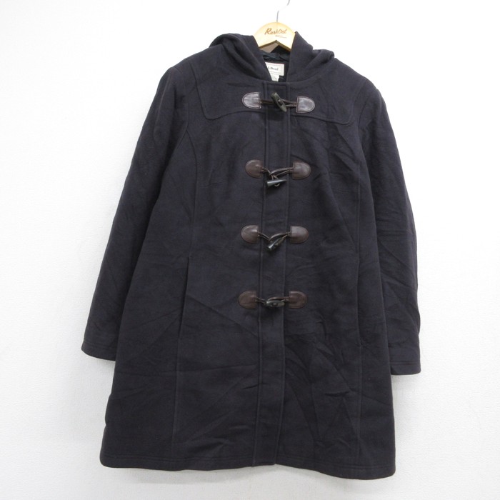 古着 L.L.Bean エルエルビーン 長袖 パーカー レディース 00年代 00s ダッフル コート シンサレート ウール フード ブラウン【spe】 26sep18