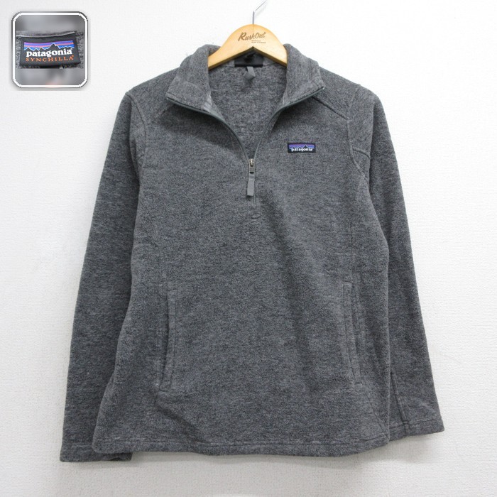 古着 パタゴニア patagonia 長袖 ハーフジップ レディース フリース ジャケット シンチラ YKKジップ ポリエステル グレー 霜降り 26sep28