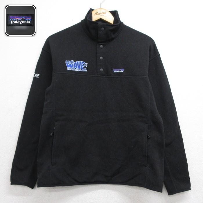 古着 パタゴニア patagonia 長袖 レディース フリース ジャケット スナップT 刺繍ロゴ ポリエステル ブラック 26sep29