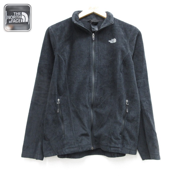 古着 ノースフェイス THE NORTH FACE 長袖 フルジップ レディース ジャケット フリース ポリエステル ブラック 26oct02
