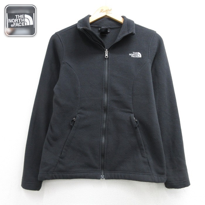 古着 ノースフェイス THE NORTH FACE 長袖 フルジップ レディース ジャケット フリース ポリエステル ブラック 26oct02