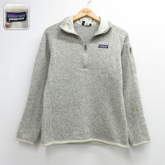 古着 パタゴニア patagonia 長袖 ハーフジップ レディース ジャケット ベターセーター ポリエステル グレー 霜降り 26oct02