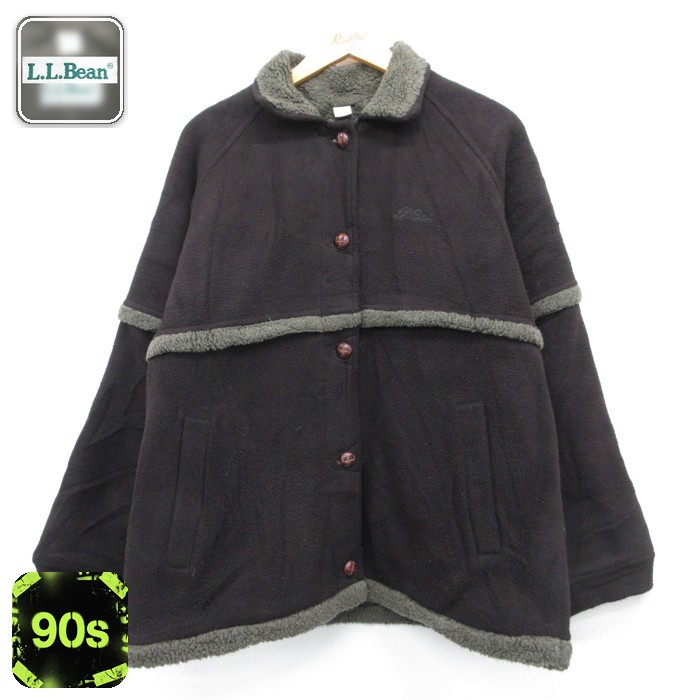 古着 L.L.Bean エルエルビーン 長袖 レディース 90年代 90s ジャケット ポリエステル ブラウン【spe】 26oct05
