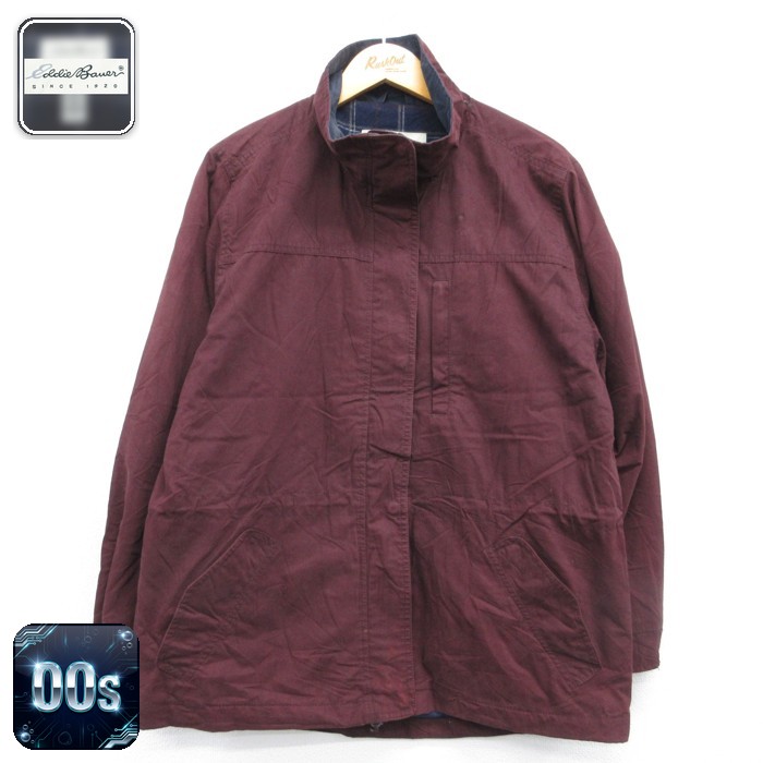 古着 Eddie Bauer エディーバウアー 長袖 レディース 00年代 00s バーガンディ 26oct05