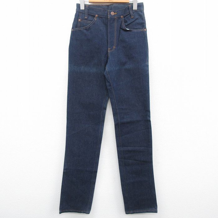 【50%OFF】古着 ジーンズ レディース 90年代 90s デッドストック コットン USA製 濃紺 ネイビー デニム 23sep29 中古 ボトムス ジーパン Gパン ロング パンツ