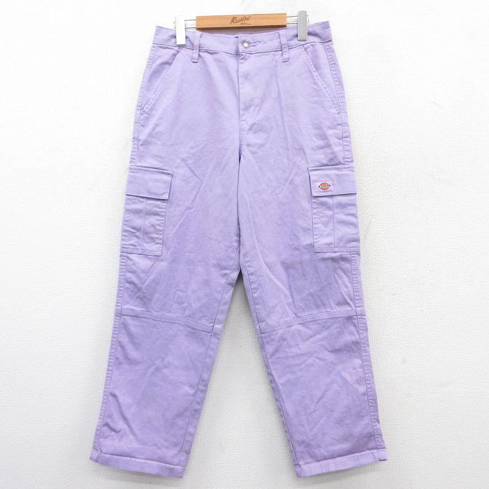【50%OFF】古着 ディッキーズ Dickies カーゴ ワーク パンツ レディース 紫 パープル 25jan20 中古 ボトムス
