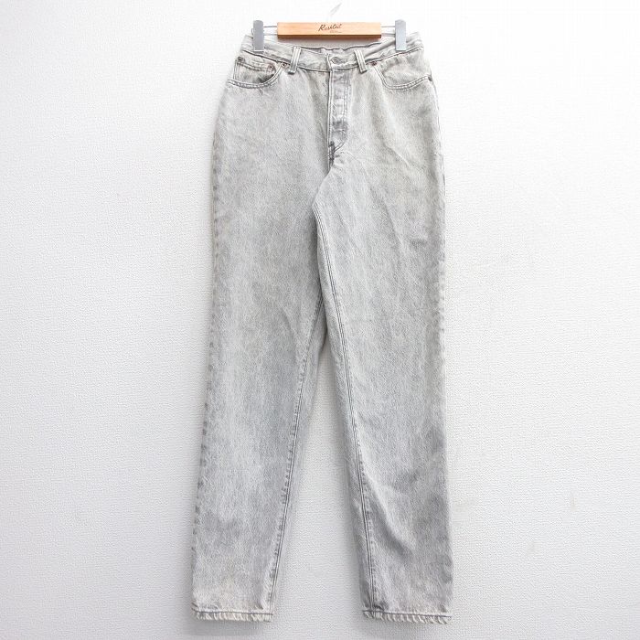 古着 リーバイス Levis 17501 ジーンズ レディース 80年代 80s コットン USA製 グレー デニム 【spe】 25feb17 中古 ボトムス ジーパン Gパン ロング パンツ