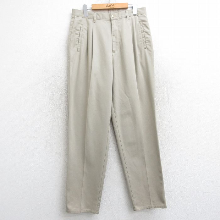 【50%OFF】古着 チノ パンツ チノパン レディース 00年代 00s コットン カナダ製 ベージュ カーキ 25feb21 中古 ボトムス