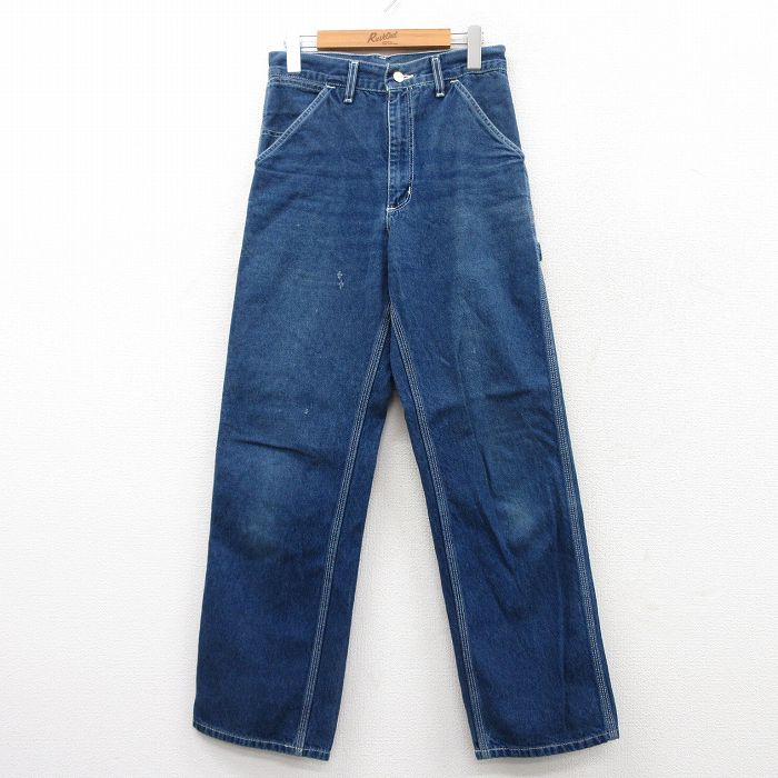 古着 カーハート Carhartt ペインター パンツ レディース コットン 紺 ネイビー デニム 25mar22 中古 ボトムス