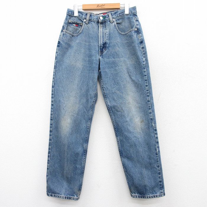 古着 トミーヒルフィガー TOMMY HILFIGER トミージーンズ ジーンズ レディース 紺 ネイビー デニム 25mar22 中古 ボトムス ジーパン Gパン ロング パンツ