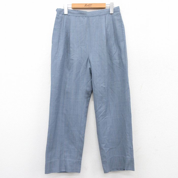 古着 スラックス パンツ レディース 80年代 80s タロン 薄紺 ネイビー 25mar28 中古 ボトムス