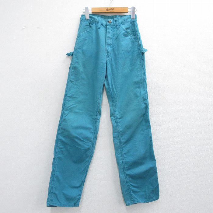 古着 DEE CEE ペインター パンツ レディース 80年代 80s タロン 青緑 25mar31 中古 ボトムス
