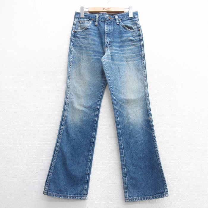 【50%OFF】古着 ジーンズ レディース 90年代 90s フレア ブーツカット ヒゲ コットン USA製 紺 ネイビー デニム 【spe】 25apr25 中古 ボトムス ジーパン Gパン ロング パンツ
