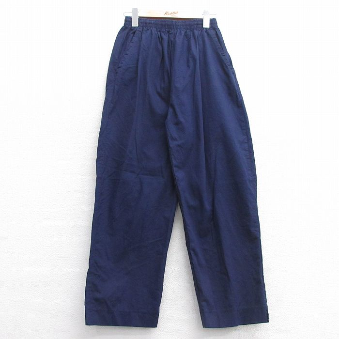 古着 リーボック REEBOK イージー パンツ レディース 90年代 90s ワンポイントロゴ コットン USA製 紺 ネイビー 25apr25 中古 ボトムス
