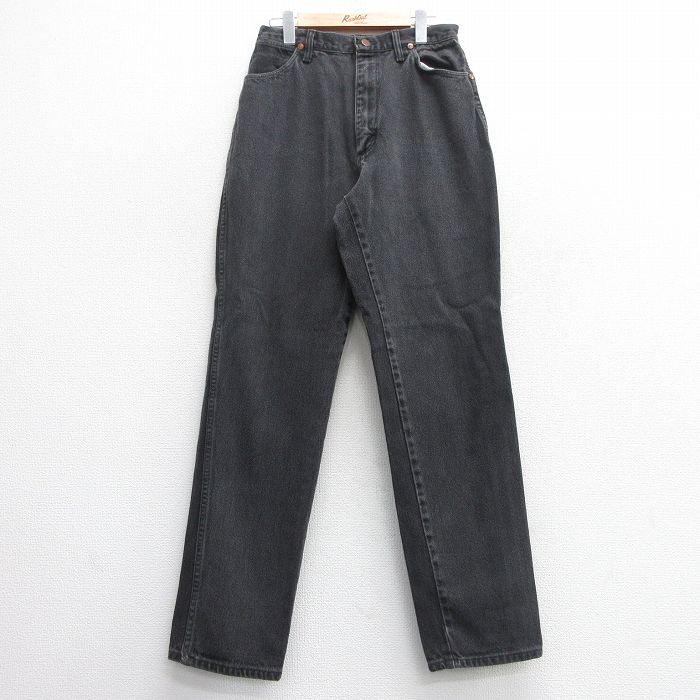 【50%OFF】古着 ラングラー Wrangler ジーンズ レディース 90年代 90s コットン USA製 黒 ブラック デニム 25apr25 中古 ボトムス ジーパン Gパン ロング パンツ