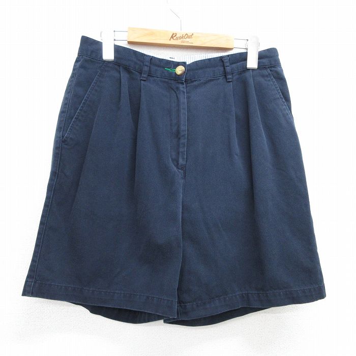 古着 トミーヒルフィガー TOMMY HILFIGER ブランド ショート パンツ ショーツ レディース コットン 紺 ネイビー 25may08 中古 ボトムス 短パン ショーパン ハーフ