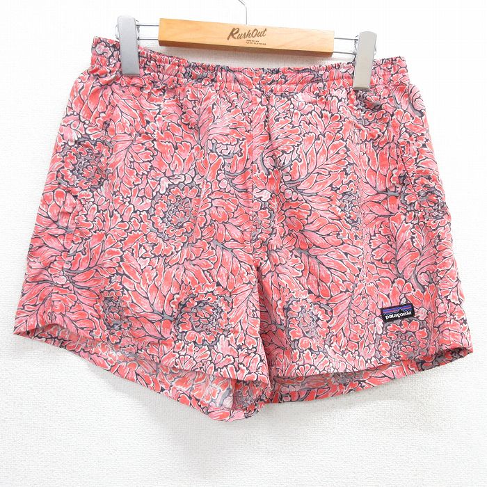 古着 パタゴニア patagonia ショート ナイロン パンツ ショーツ レディース 花柄 ピンク系他 25may08 中古 ボトムス