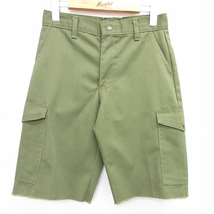 古着 ショート ボーイスカウト カーゴ パンツ ショーツ レディース 80年代 80s USA製 タロン 緑 グリーン 25may08 中古 ボトムス