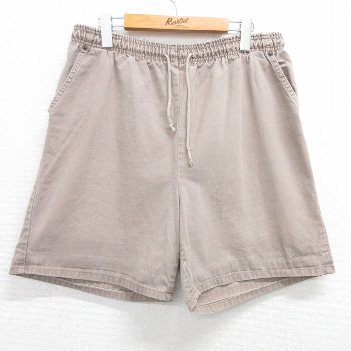 古着 ショート イージー パンツ ショーツ レディース 90年代 90s コットン USA製 ベージュ カーキ 25may08 中古 ボトムス