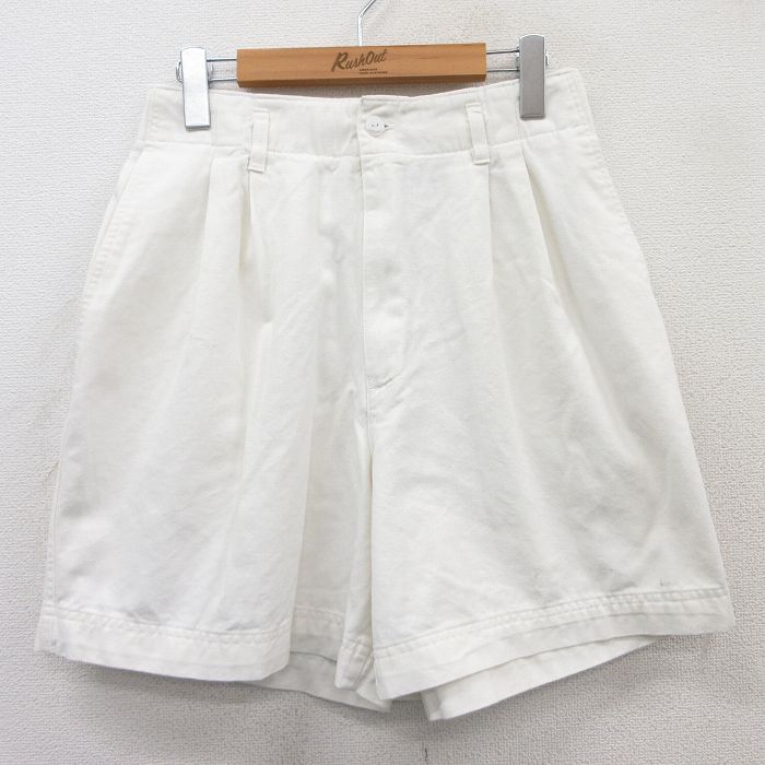 古着 ショート パンツ レディース 90年代 90s コットン 白 ホワイト 25may09 中古 ボトムス 短パン ショーパン ハーフ