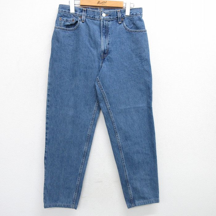 古着 リーバイス Levis 550 ジーンズ レディース 90年代 90s テーパード コットン USA製 紺 ネイビー デニム 25may16 中古 ボトムス ジーパン Gパン ロング パンツ