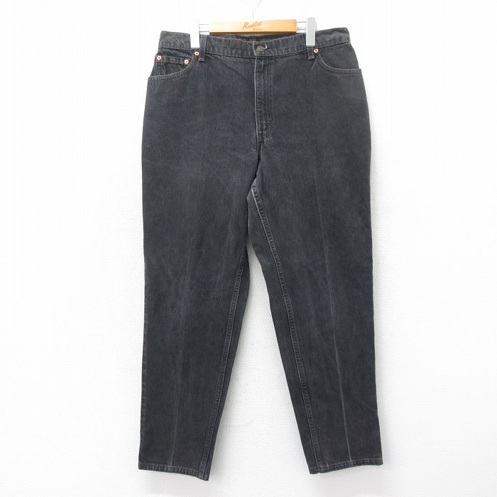 古着 リーバイス Levis 550 ジーンズ レディース 90年代 90s テーパード コットン USA製 黒 ブラック デニム 【spe】 25may22 中古 ボトムス ジーパン Gパン ロング パンツ