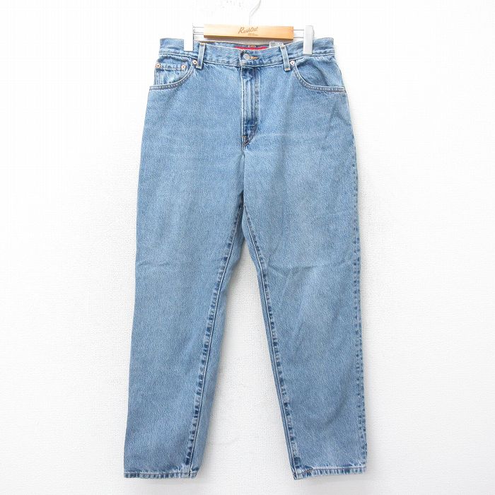 【50%OFF】古着 リーバイス Levis 550 ジーンズ レディース コットン 紺 ネイビー デニム 25may22 中古 ボトムス ジーパン Gパン ロング パンツ