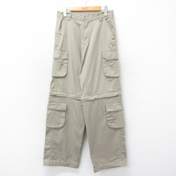 古着 FADED GLORY デタッチャブル カーゴ パンツ レディース ベージュ系 カーキ 25may22 中古 ボトムス