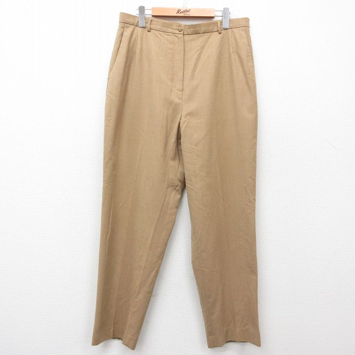【50%OFF】古着 ランズエンド パンツ レディース 90年代 90s ウール ベージュ カーキ 25jun27 中古 ボトムス