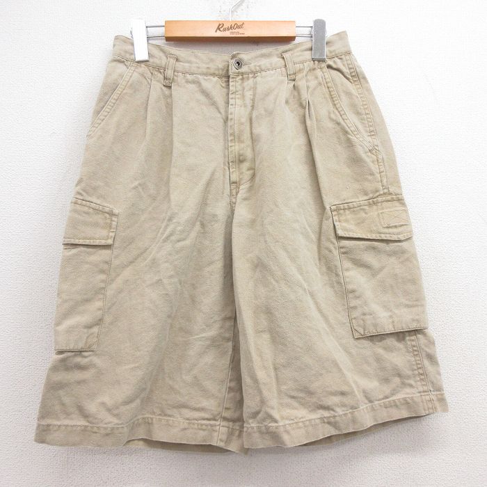 古着 ユニオンベイ ショート カーゴ パンツ ショーツ レディース ダック地 ベージュ カーキ 25jun27 中古 ボトムス