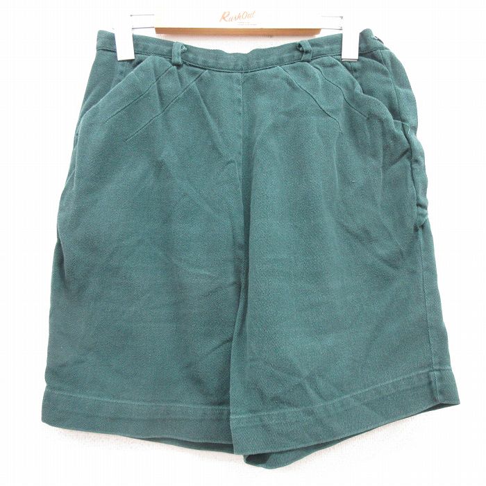 【50%OFF】古着 ビンテージ ショート ガールスカウト パンツ ショーツ レディース60年代 60s コットン 緑 グリーン 【spe】 25jun27 中古 ボトムス