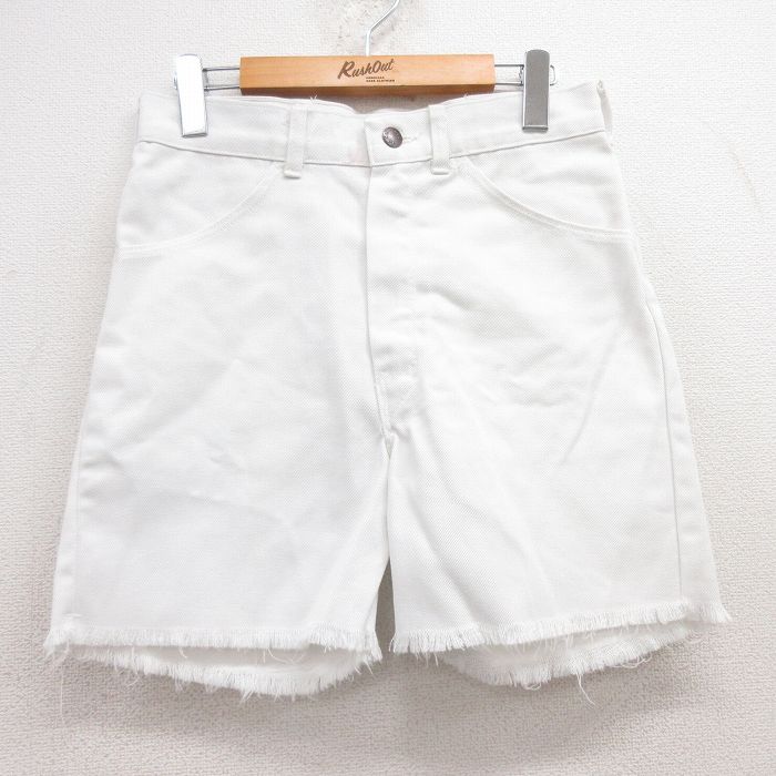 【50%OFF】古着 ビッグヤンク ショート パンツ ショーツ レディース 90年代 90s USA製 白 ホワイト デニム 25jun27 中古 ボトムス 短パン ショーパン ハーフ