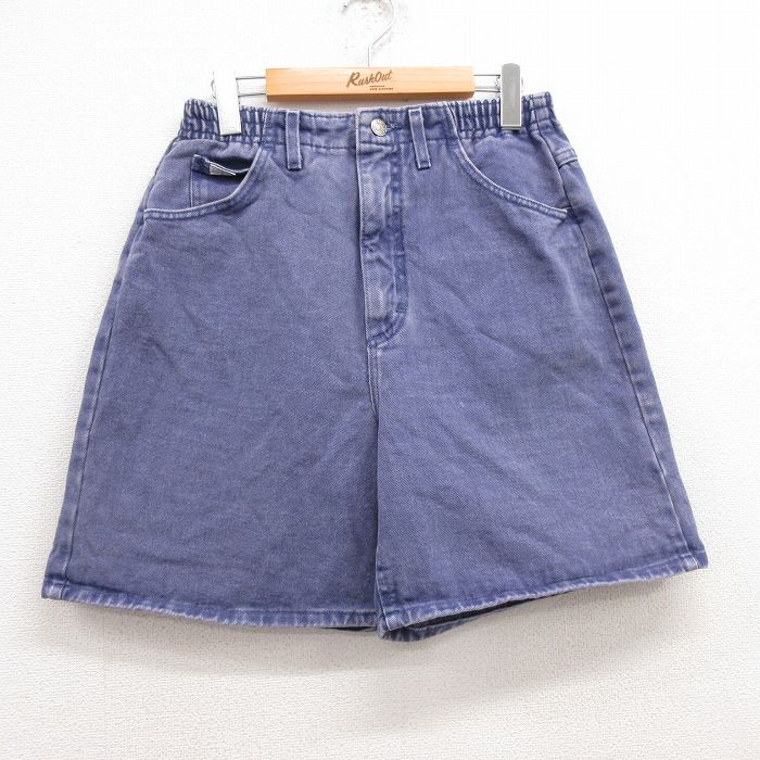 【50%OFF】古着 リー Lee ショート パンツ ショーツ レディース 90年代 90s コットン USA製 紫 パープル デニム 25jun27 中古 ボトムス 短パン ショーパン ハーフ